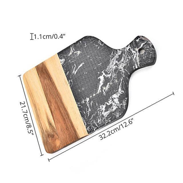 Marble & Acacia Wood Cutting Board - Image 3