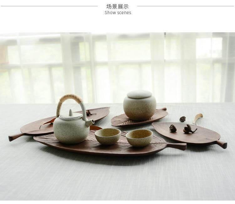 Walnut Snack Tray Leaf Plates - Image 11