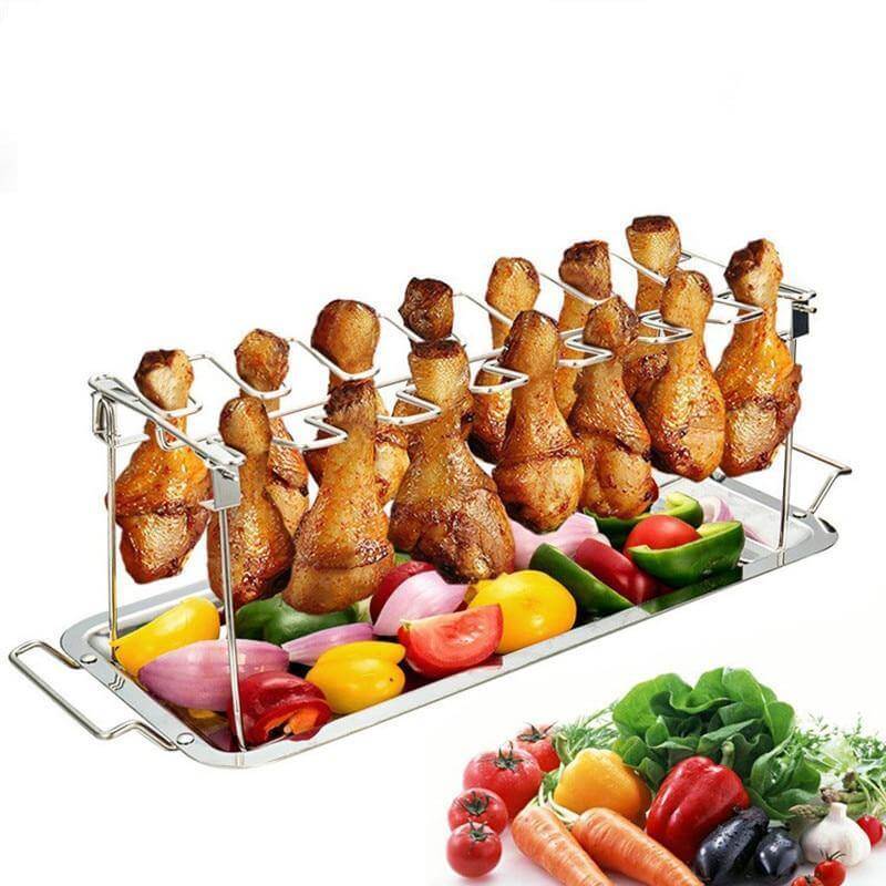Stainless Steel Chicken Wing Rack - Image 1