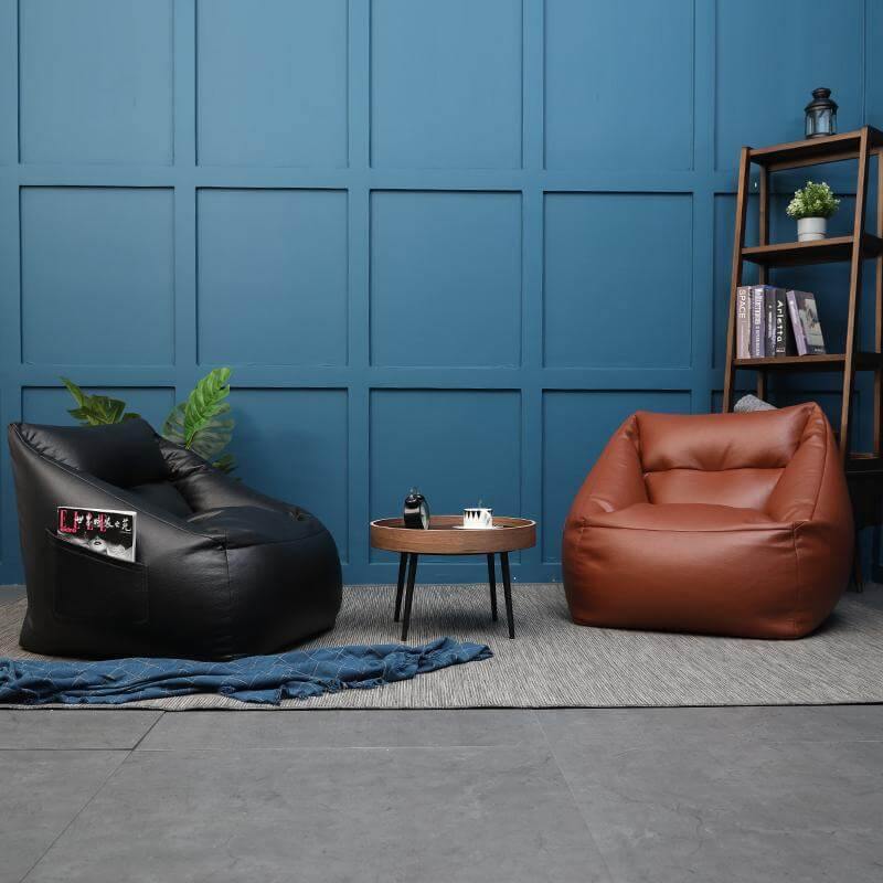 Lazy Sofa Leather Bean Bag - Image 0