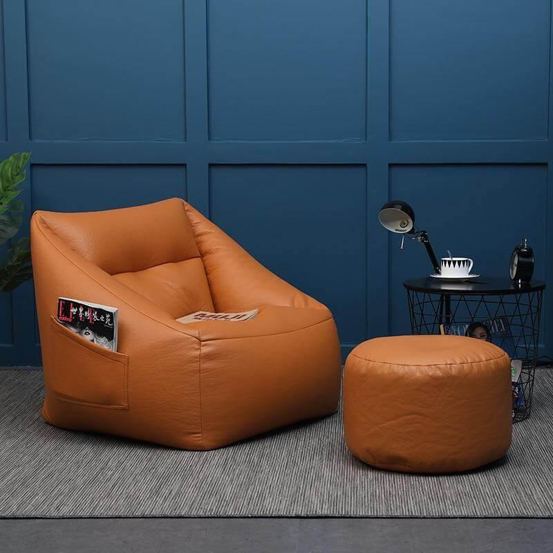 Lazy Sofa Leather Bean Bag - Image 2