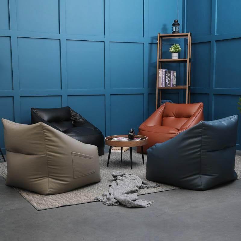 Lazy Sofa Leather Bean Bag - Image 6