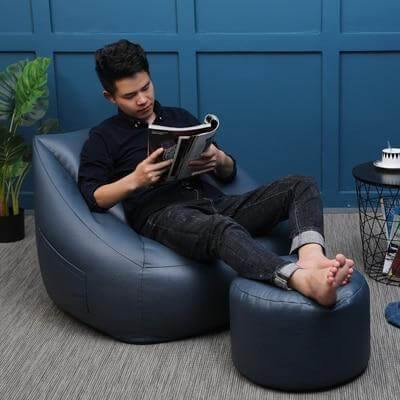 Lazy Sofa Leather Bean Bag - Image 17