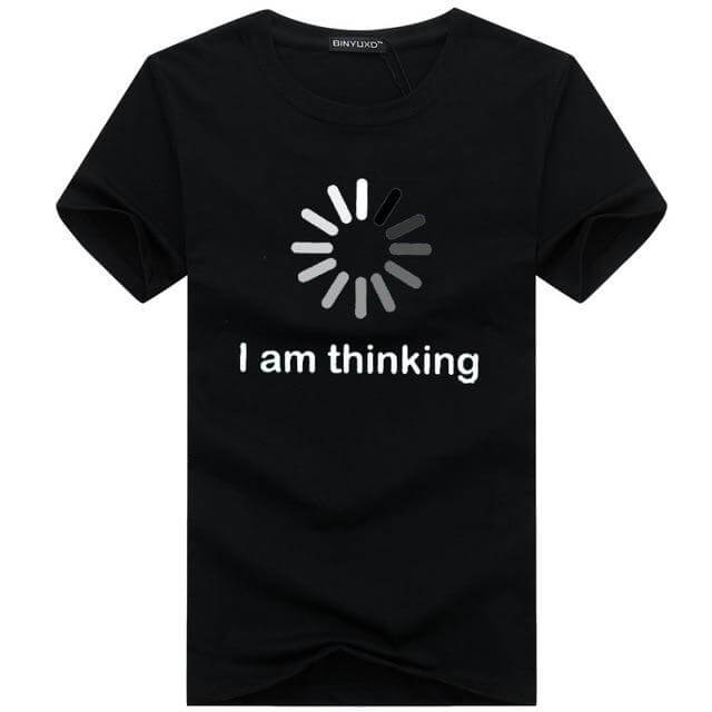 I am thinking Funny Tshirt - Image 3