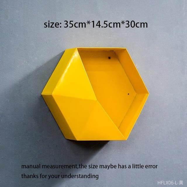 Nordic Geometric Diamond Shelf Wall Vase - Image 3