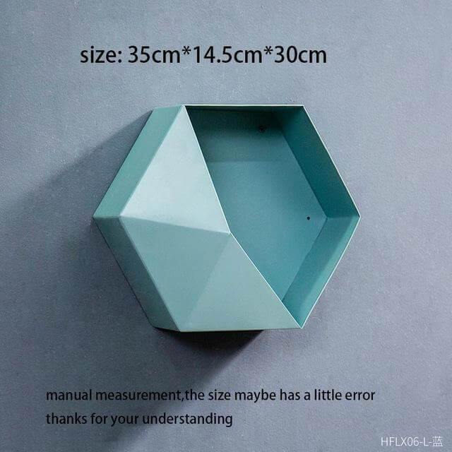 Nordic Geometric Diamond Shelf Wall Vase - Image 4