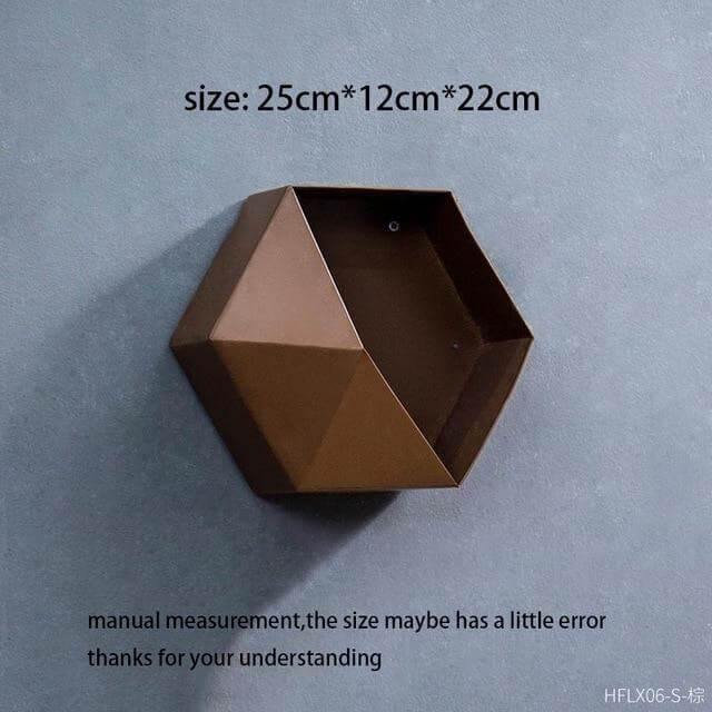 Nordic Geometric Diamond Shelf Wall Vase - Image 6