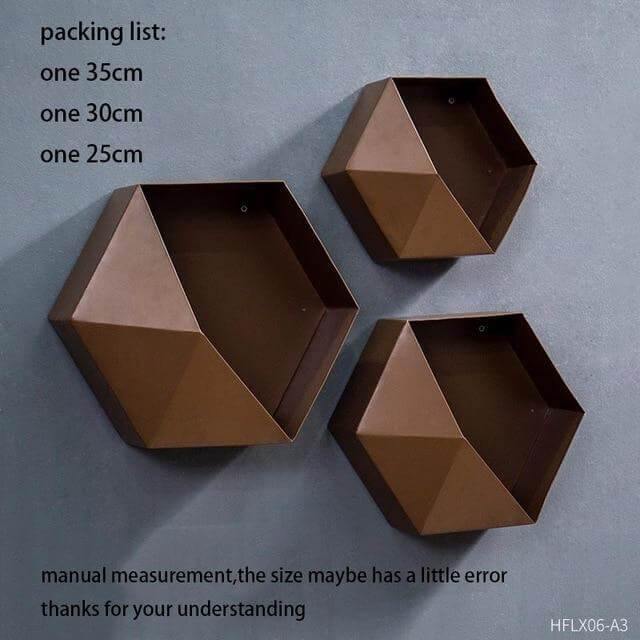 Nordic Geometric Diamond Shelf Wall Vase - Image 8