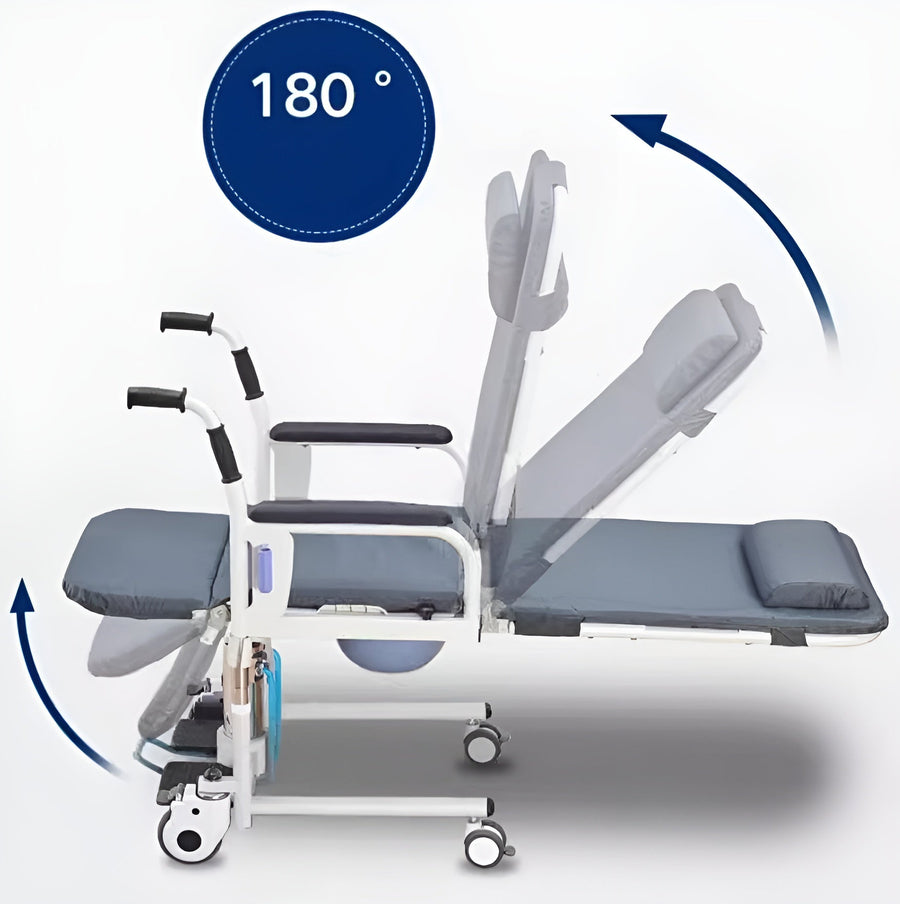Height Adjustable Armrest Patient Transfer Mobility Chair - Image 4