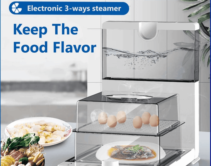 Large Capacity Multi-Layer Folding Electric Steamer Box - Image 9