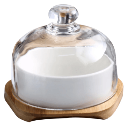 Ceramic Glass Lid Snack Plate - Image 5