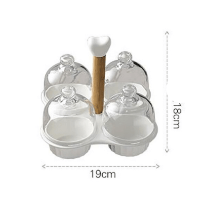 Ceramic Glass Lid Snack Plate - Image 8