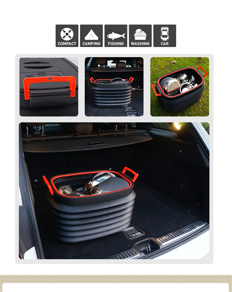 Portable Large Capacity Outdoor Car Folding Storage Bucket - Image 1