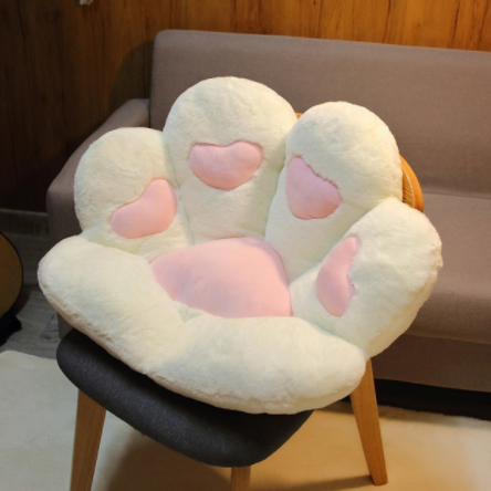 Colorful Cat Paw Plush Seat Cushion - Image 7
