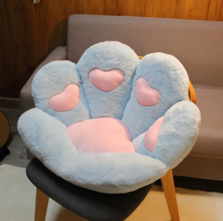 Colorful Cat Paw Plush Seat Cushion - Image 8