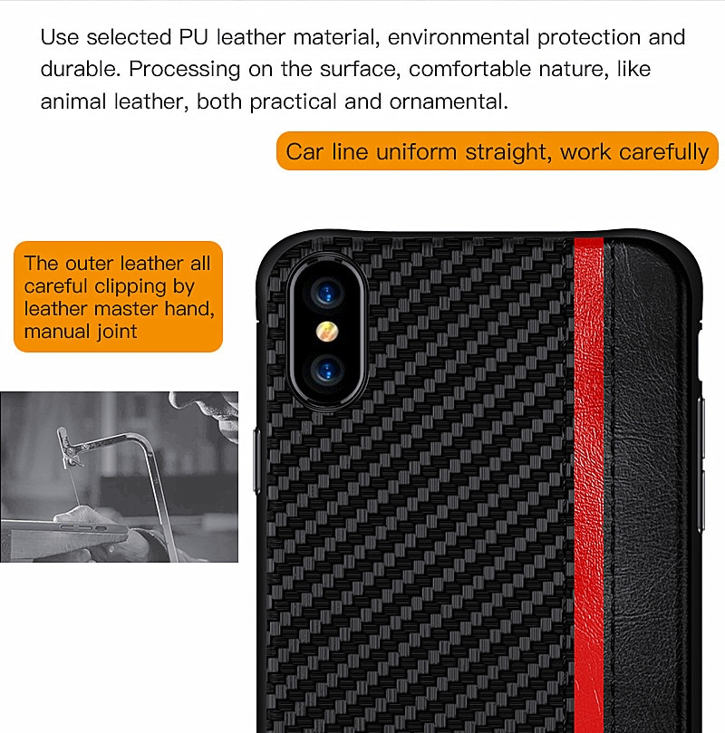 Leather Fiber iPhone Case - Image 1