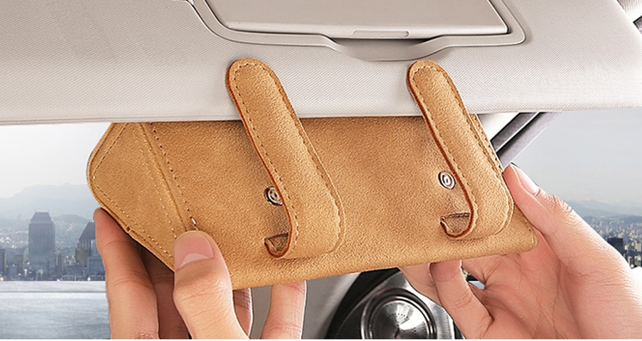 Universal Car Visor Magnetic Sunglasses Holder - Image 4