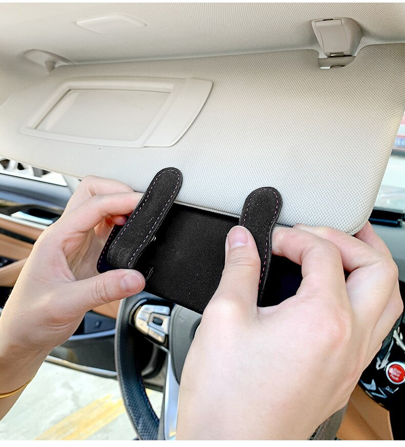 Universal Car Visor Magnetic Sunglasses Holder - Image 1