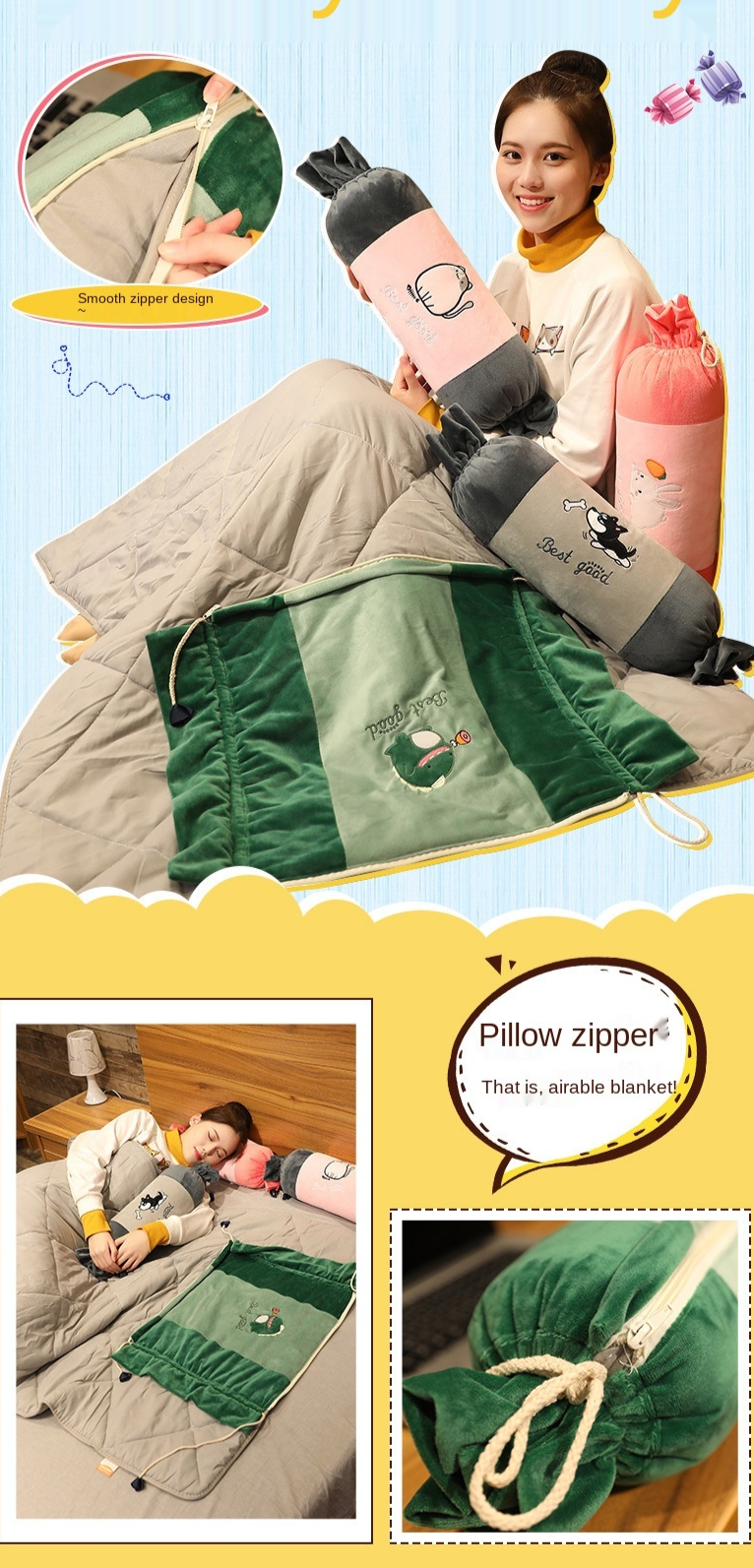 Mini Cozy Pillow Blanket - Image 8