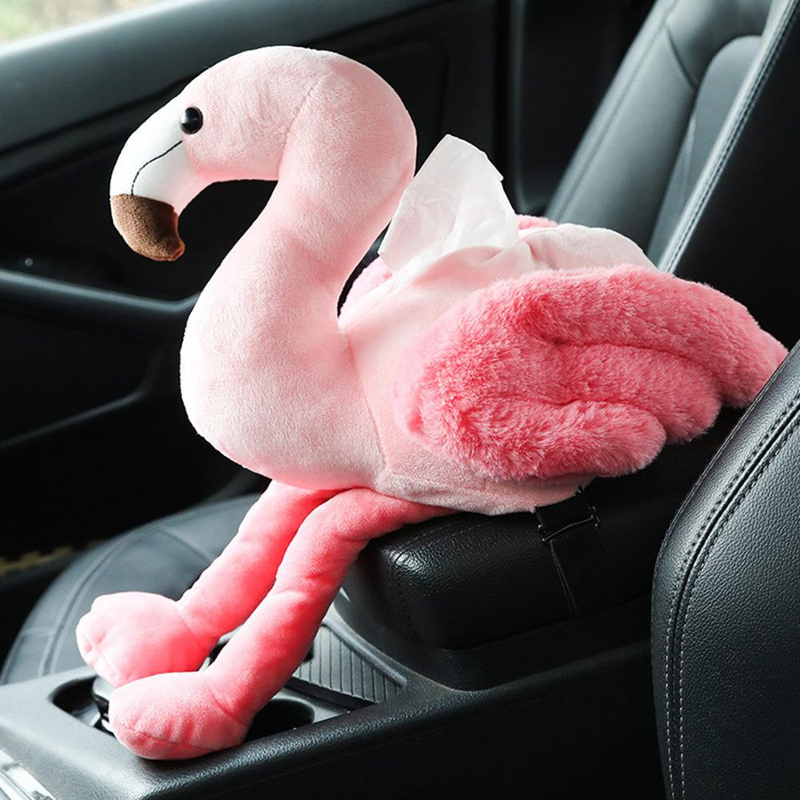 Flamingo Pink Bird Tissue Box - Image 0