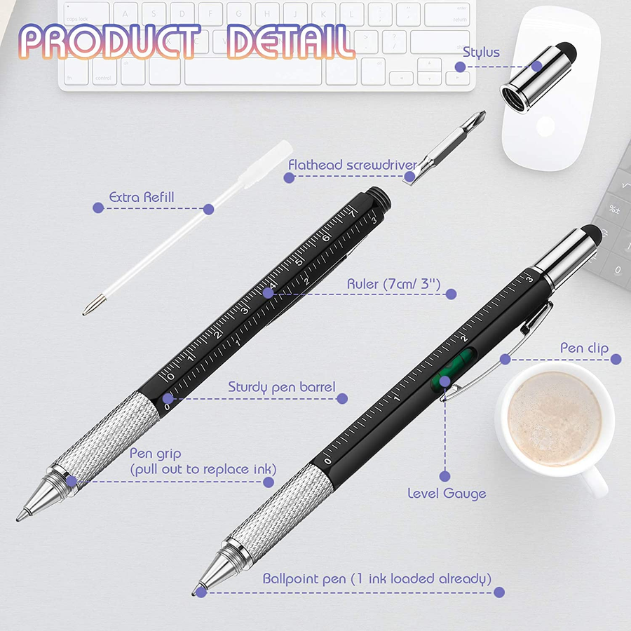 6in1 Screwdriver Ruler Pen - Image 4