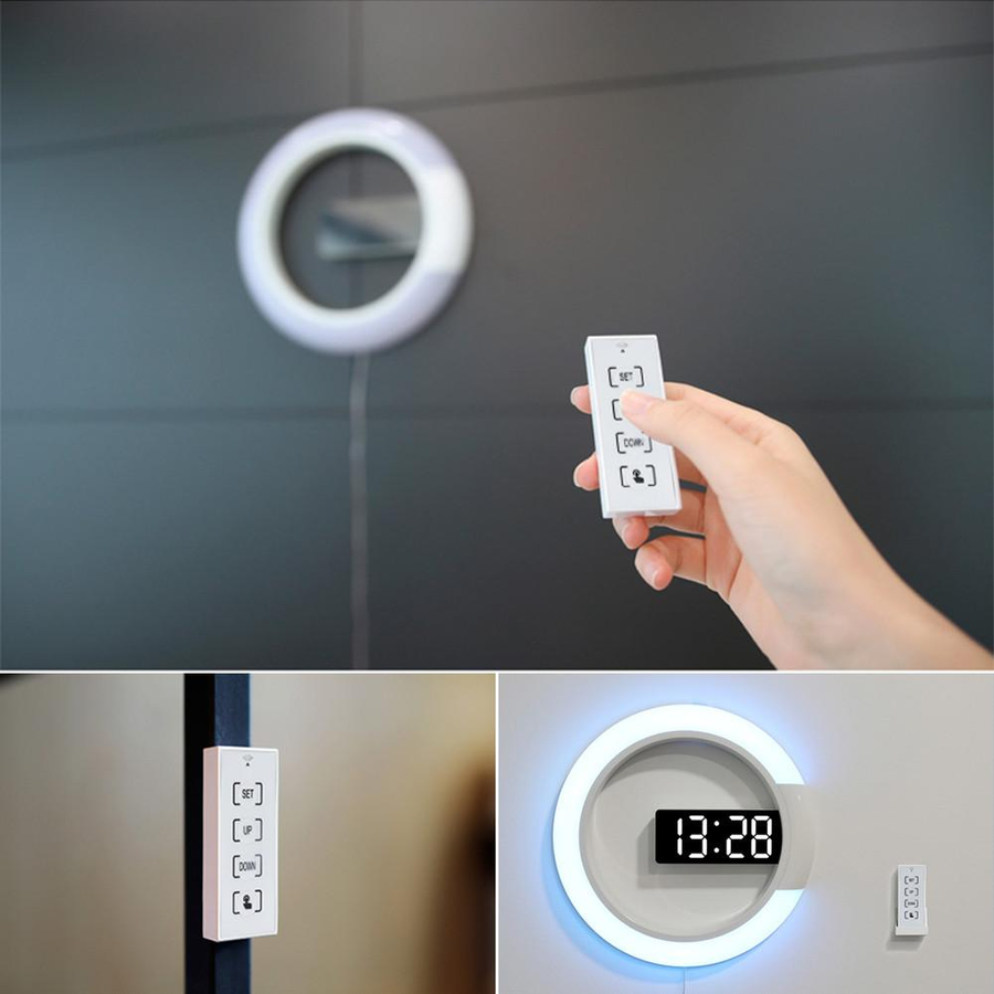 LED Ring Lamp Wall Clock - Image 1