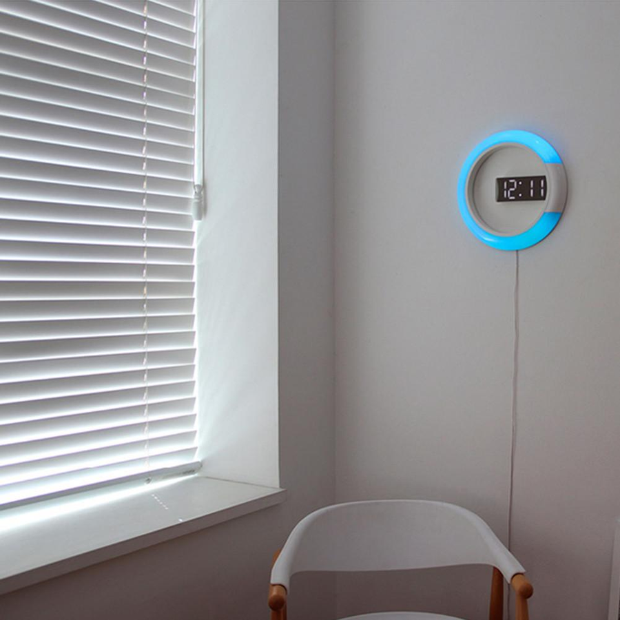 LED Ring Lamp Wall Clock - Image 8