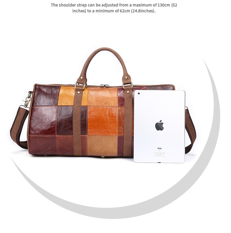 Genuine Leather Vintage High Capacity Travel Bag - Image 7