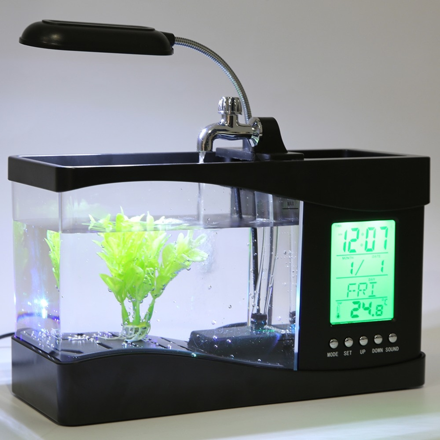 LCD Clock Mini Fish Tank Aquarium - Image 3