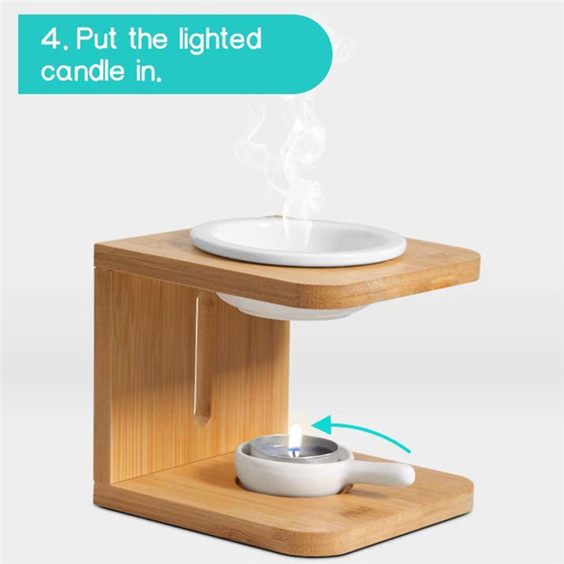 Natural Bamboo Candle Essential Oil Incense Burner - Image 11