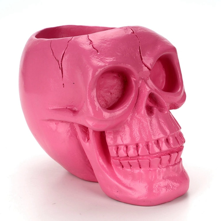 Resin Black Skull Makeup Organizer - Image 6