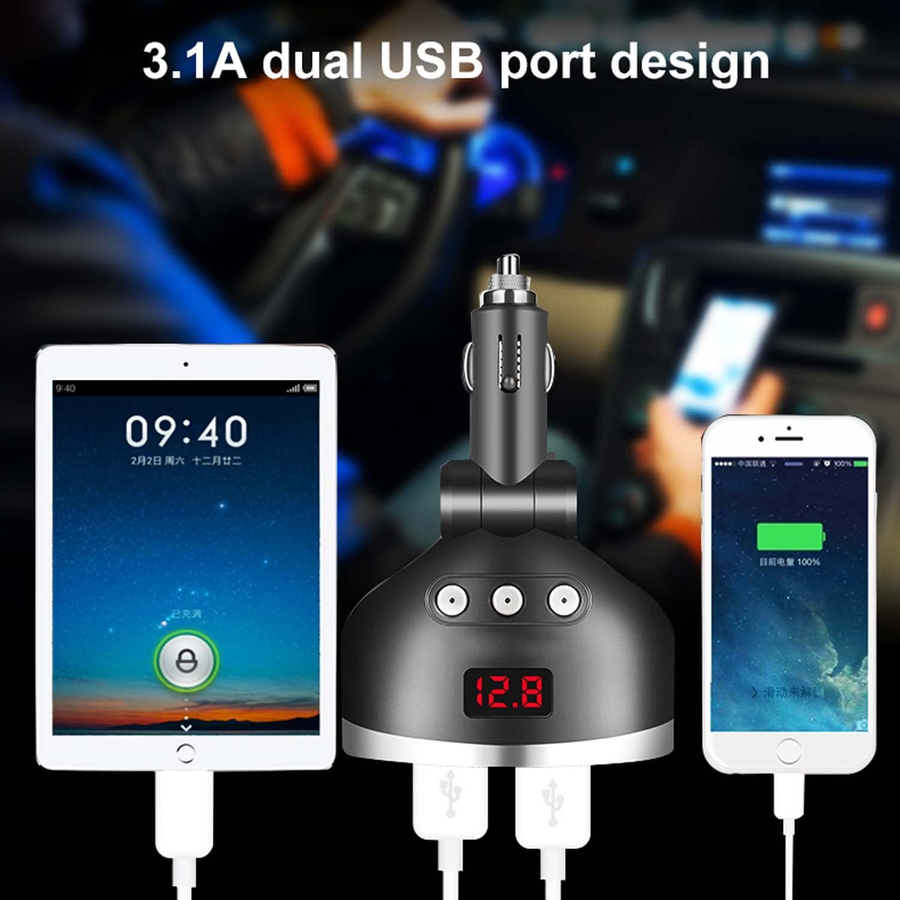 3in1 Dual USB Port Car Lighter Socket Splitter - Image 5
