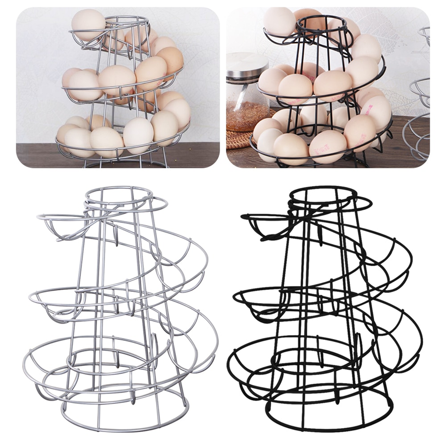 Creative Spiral Egg Dispenser Storage Rack - Image 2