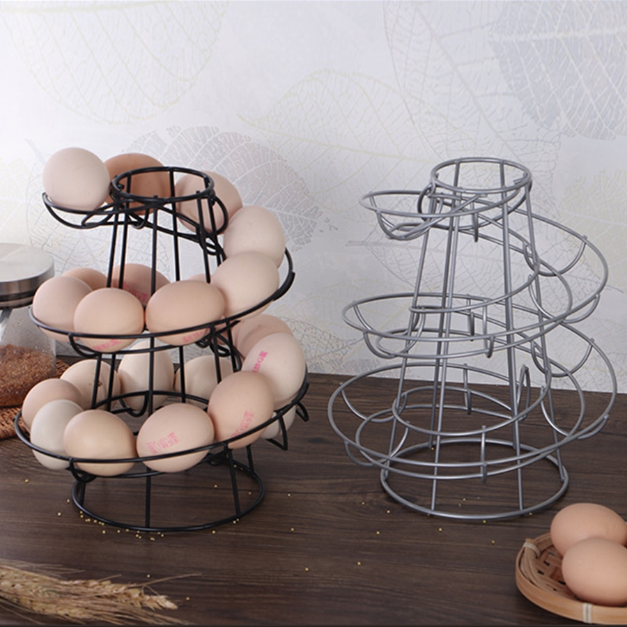 Creative Spiral Egg Dispenser Storage Rack - Image 0