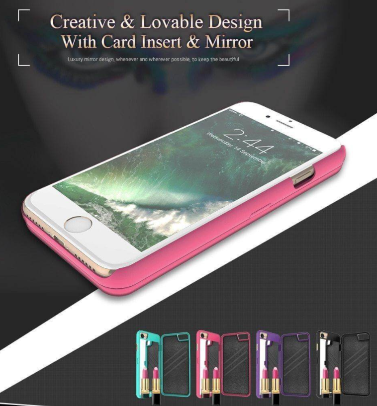 Make-up Mirror Wallet iPhone Case - Image 1