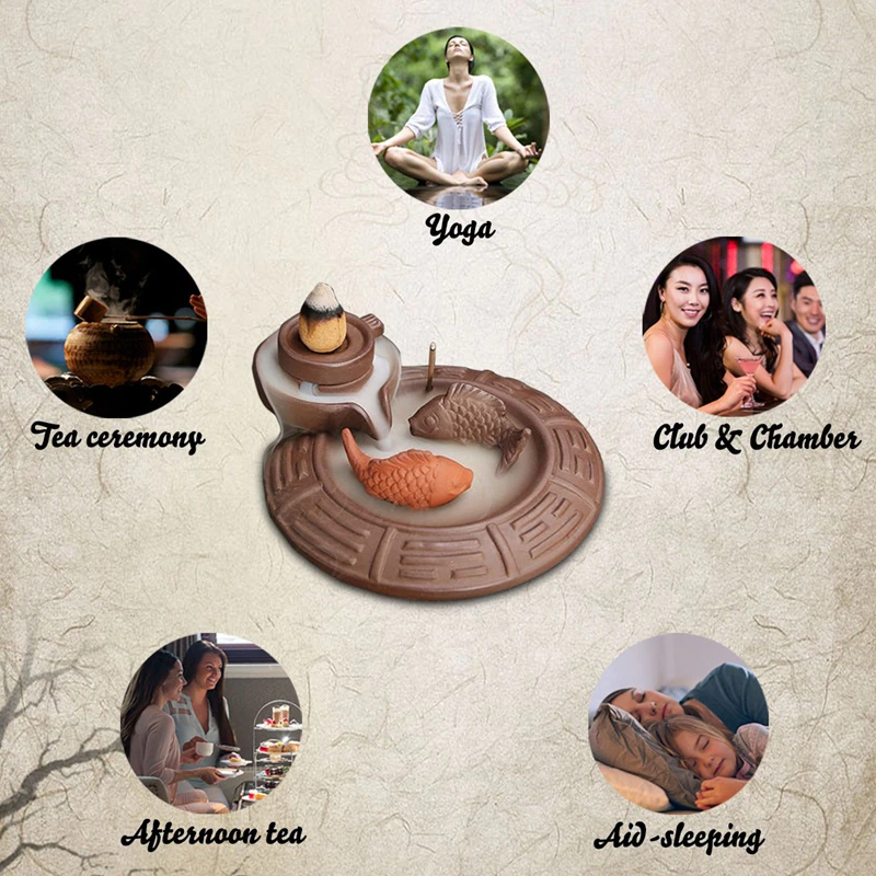 Aromatherapy Creative Ceramic Incense with Stick Holder - Image 7