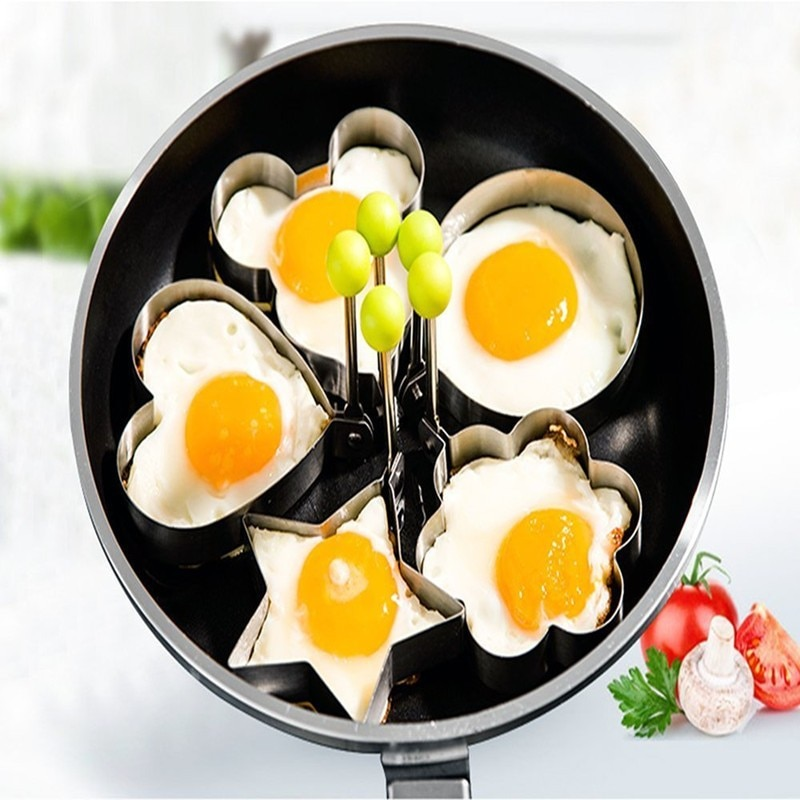 5pcs/set Stainless steel Fried Egg Mold Pancake Rings - Image 1