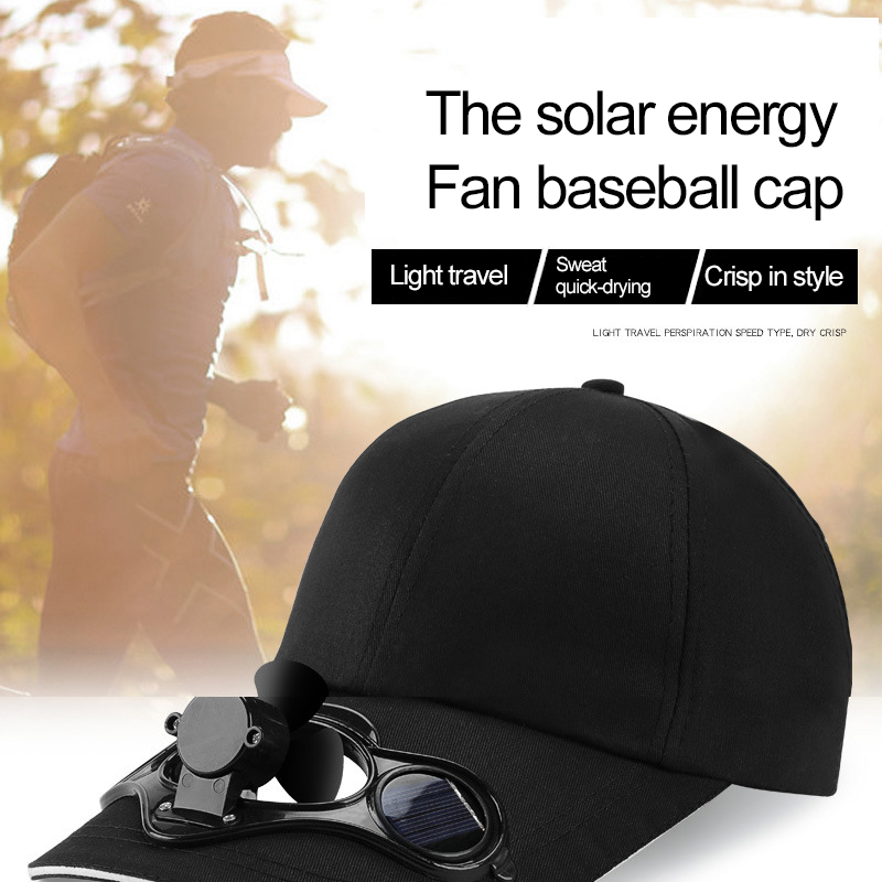 Solar Fan Summer Outdoor Baseball Hat - Image 1
