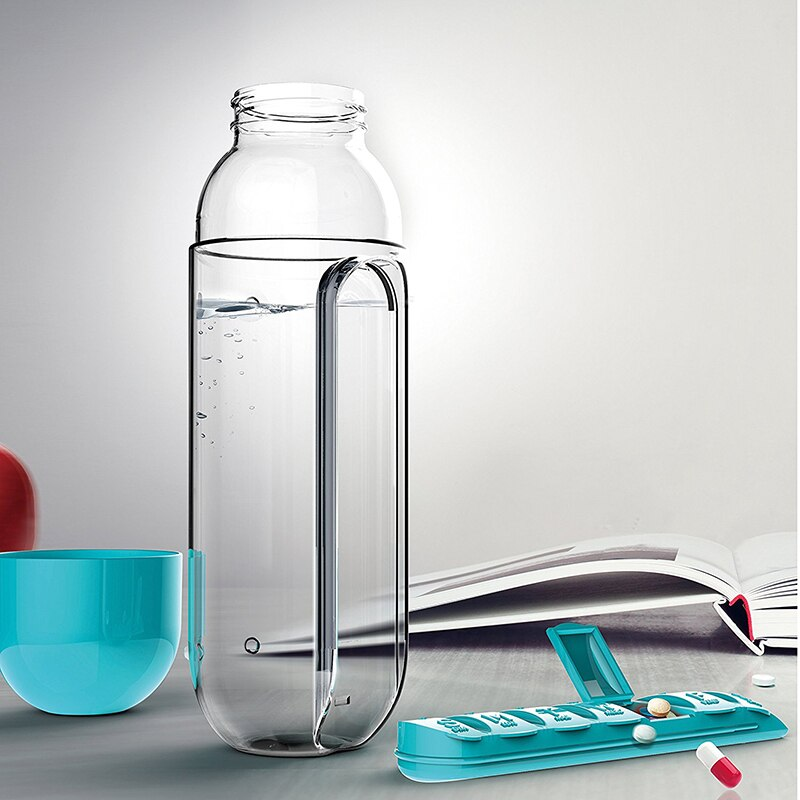 Water Bottle Daily Pill Organizer - Image 1