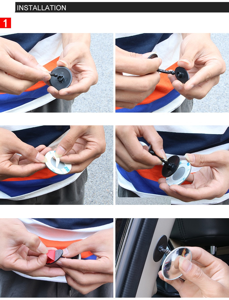 360 Rotatable Car Blind Spot Interior Mirror - Image 6