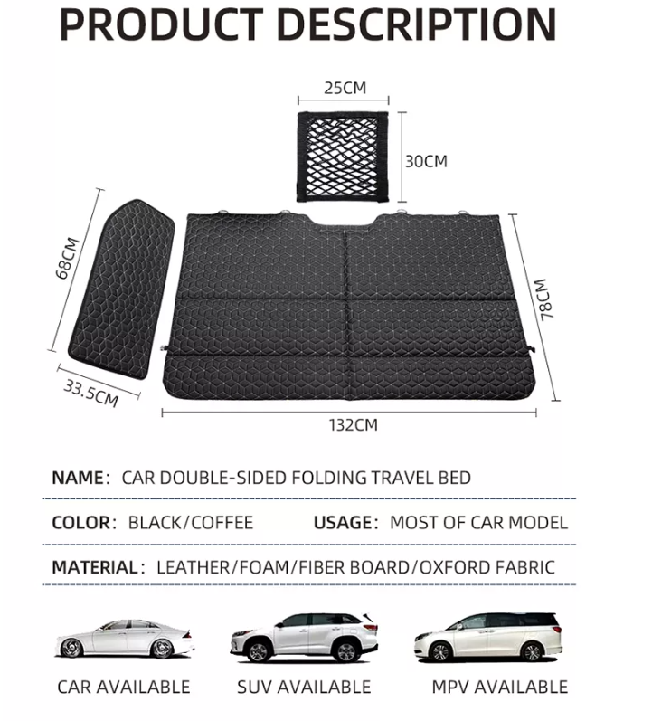 Foldable Car Rear Seat Mattress Pad - Image 9