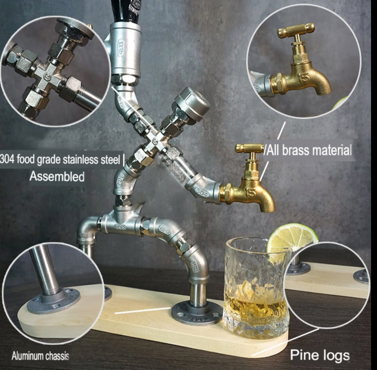 Vintage Human Industrial Pipe Drink Dispenser - Image 2