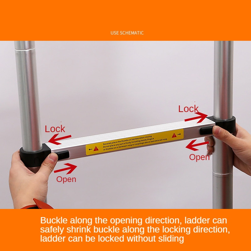 Adjustable Non-Slip Foldable Telescopic Ladder - Image 10