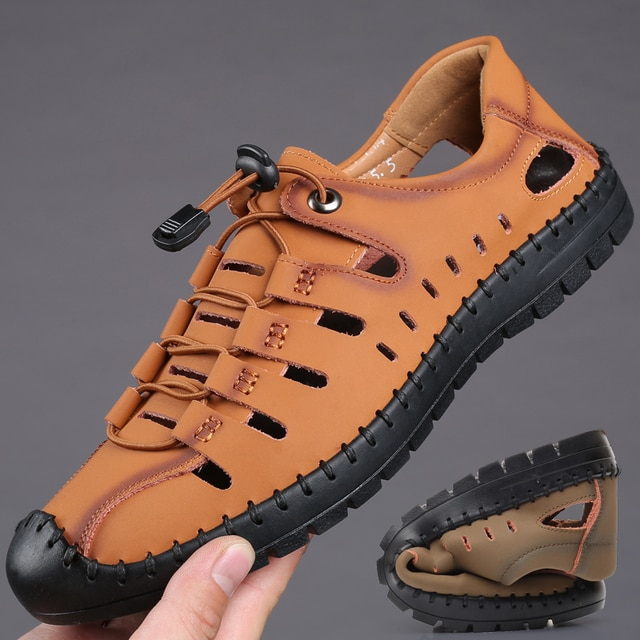 Casual Beach Flexible Leather Sandal - Image 0