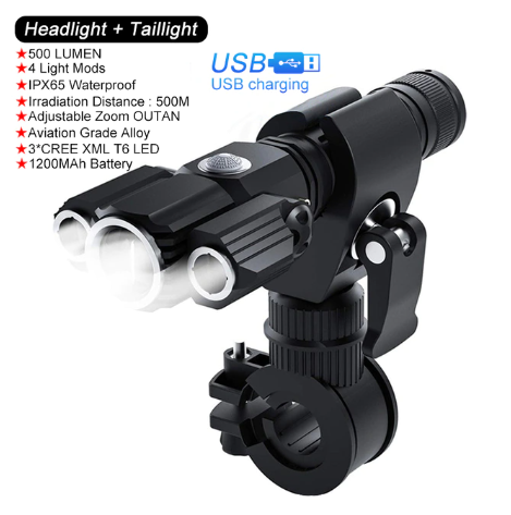 Three Head Rechargeable Rotatable Flashlight - Image 10