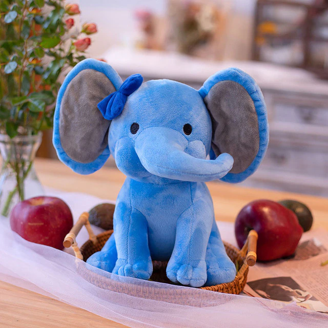 Cute Plush Grey Elephant Pillow Dolls for Baby - Image 8