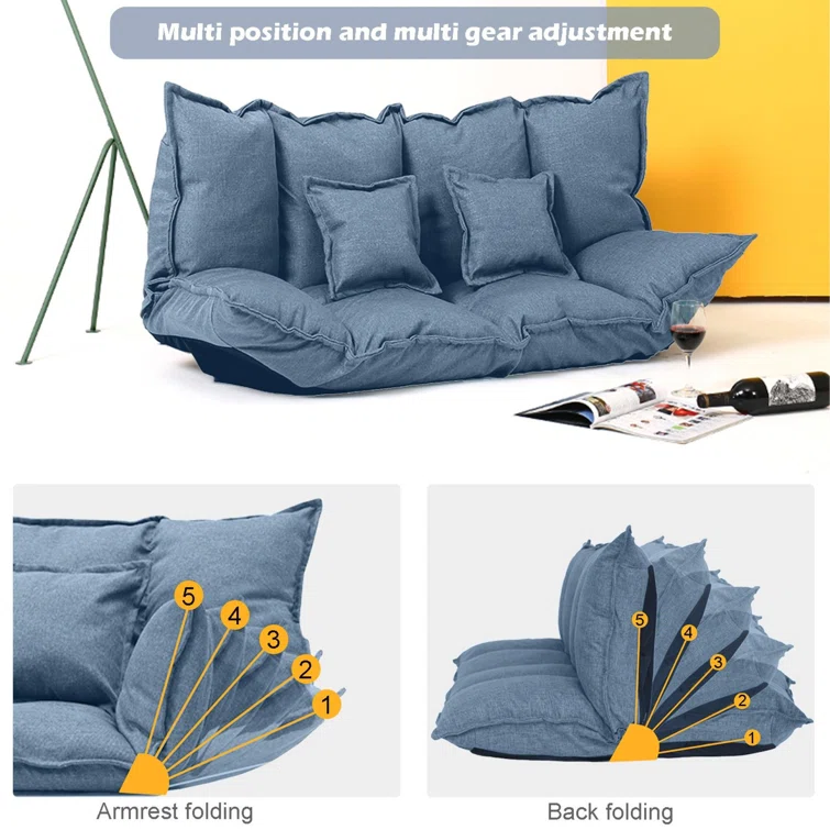 Modern Floor Reclining Japanese Futon Sofa Bed - Image 3
