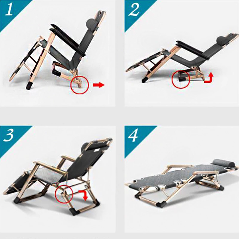 Foldable Metal Modern Camping Lounge Chair - Image 7