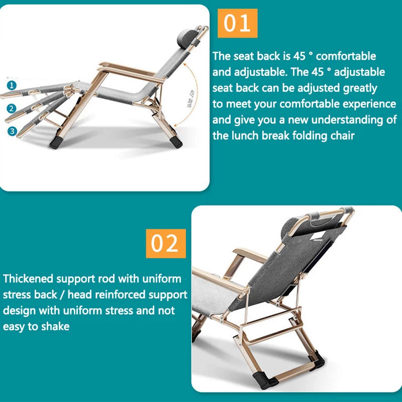 Foldable Metal Modern Camping Lounge Chair - Image 8