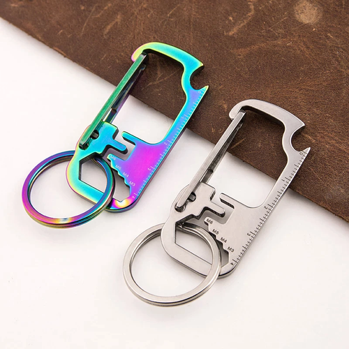 Stainless Steel EDC Multi Tool Bottle Opener Keychain - Image 0
